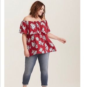 Pink floral torrid shirt